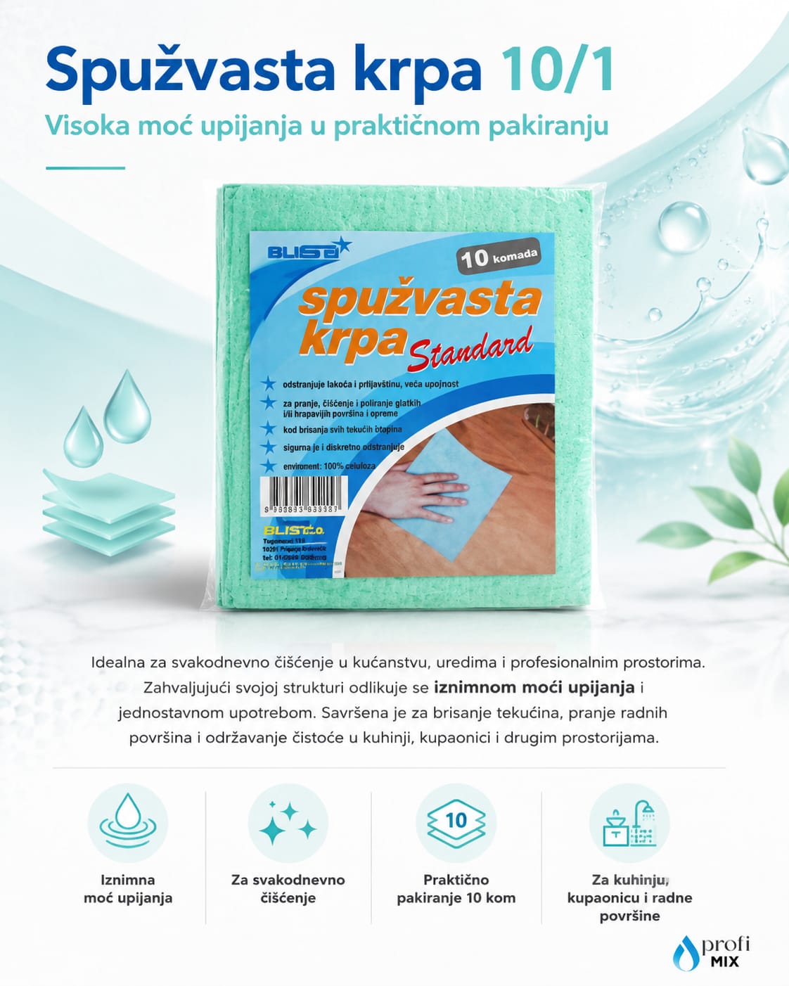 Spužvasta krpa 10/1