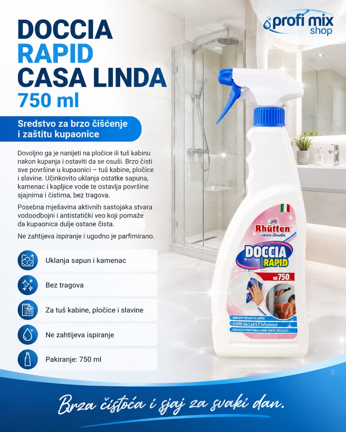 Doccia Rapid Casa Linda 750ml