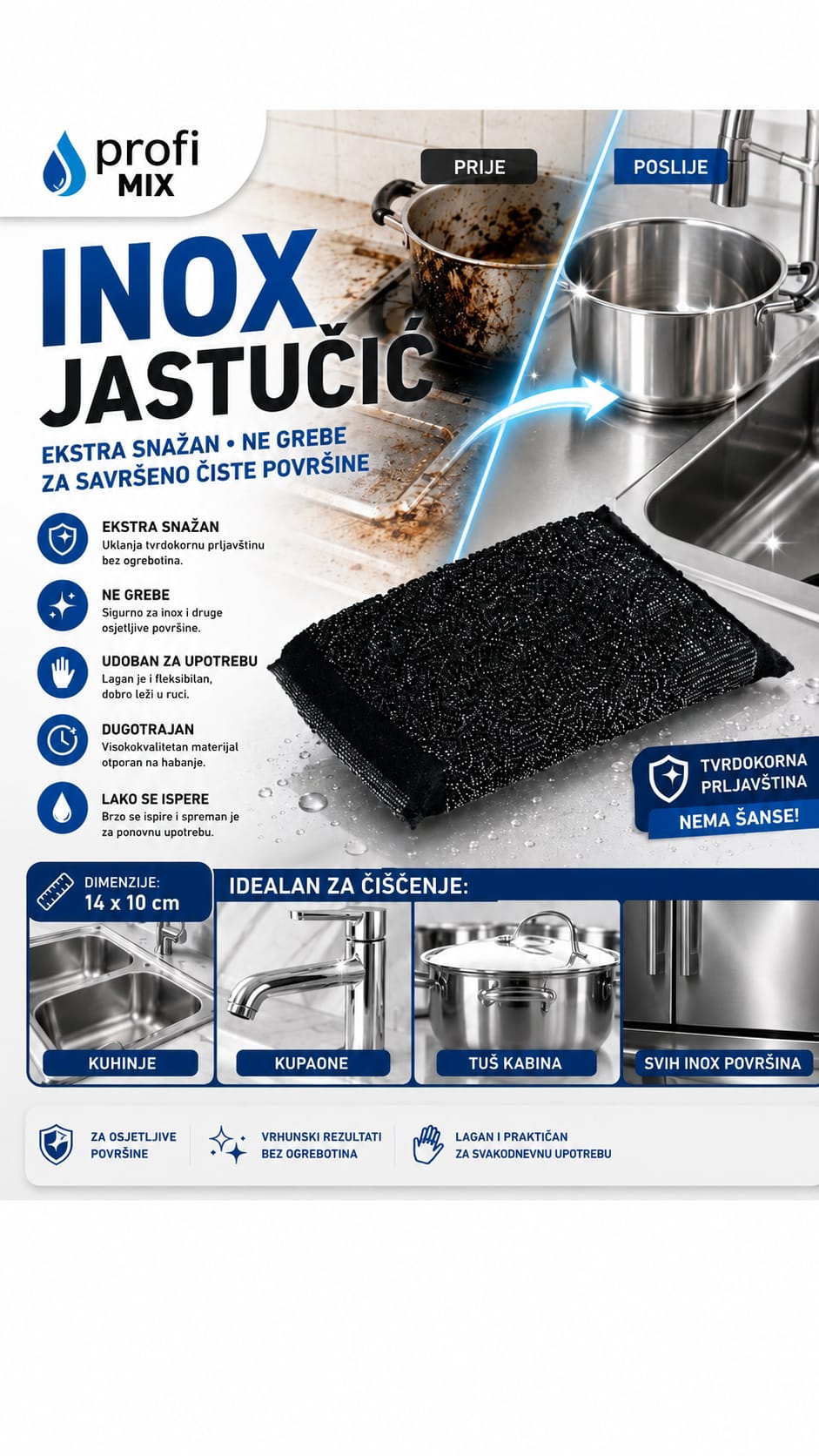 Inox jastučić