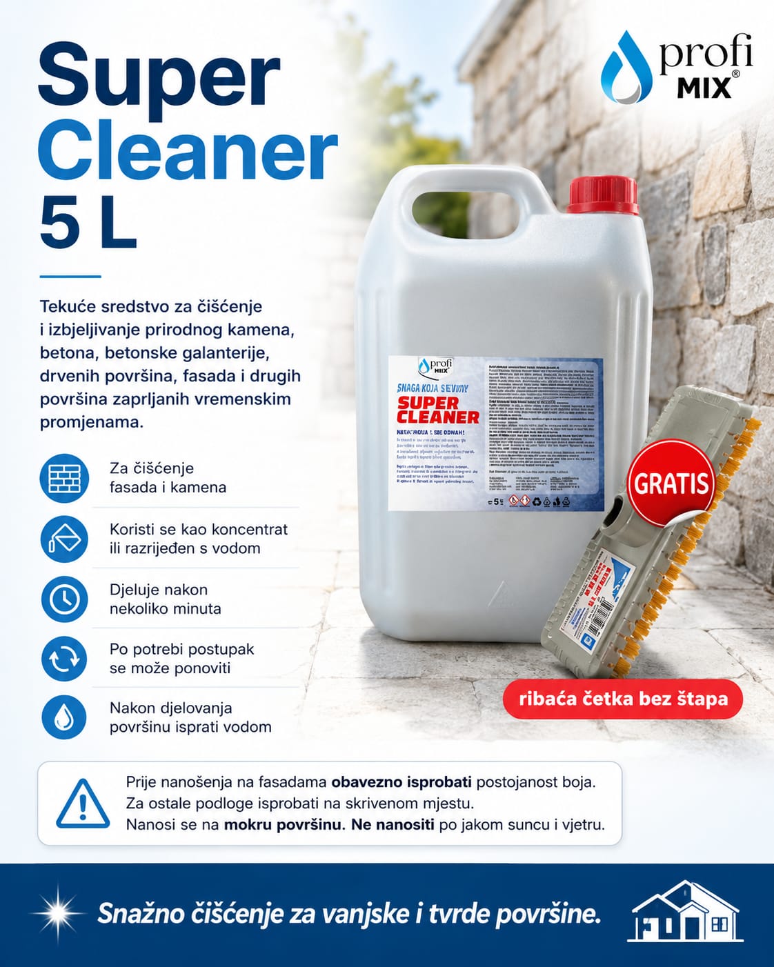 Super Cleaner 5l GRATIS ribača četka bez štapa