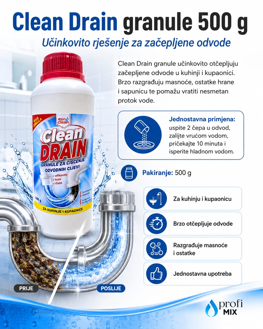 Clean Drain granule 500g