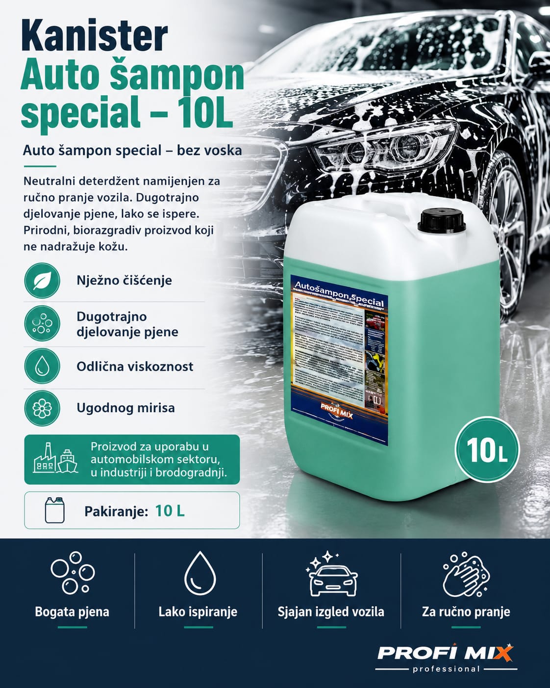 Kanister Auto šampon special - 10L