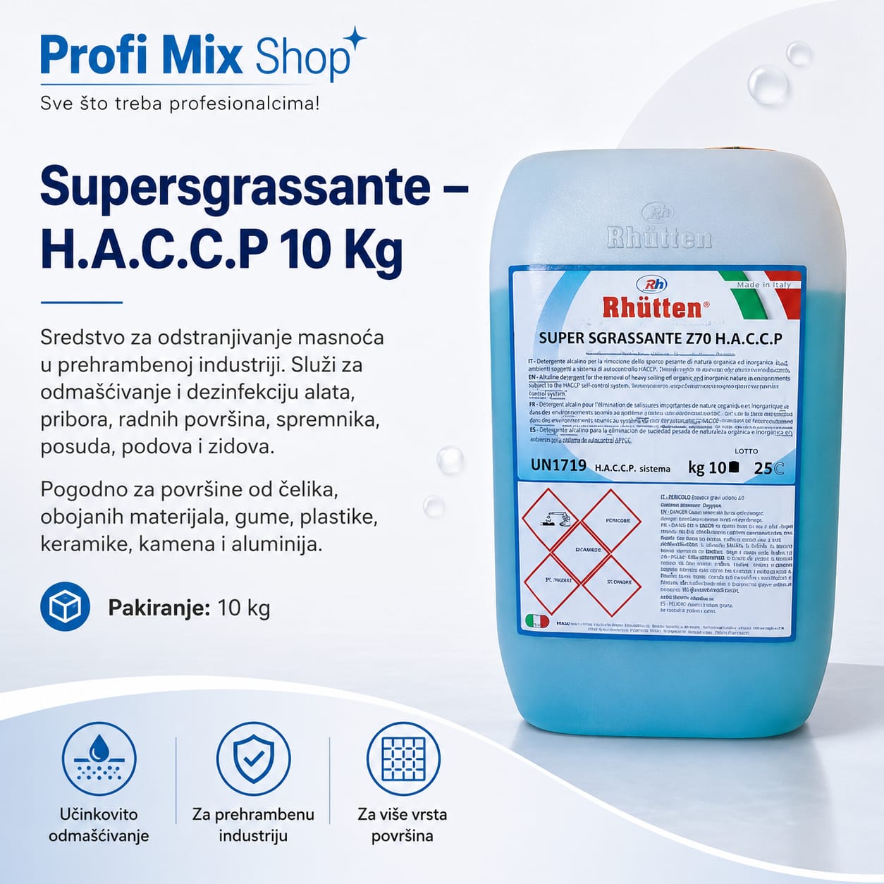 Kanister Supersgrassante - H.A.C.C.P 10 Kg