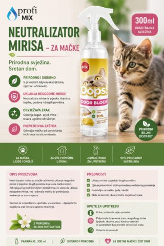 Neutralizator mirisa - za mačke
