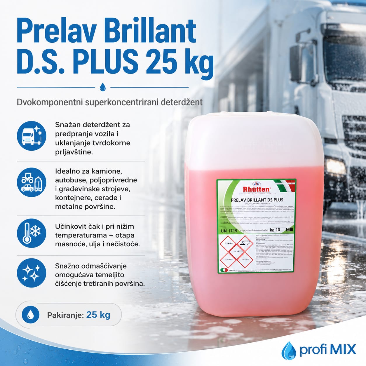 Kanister Prelav Brillant D.S. PLUS 25 kg