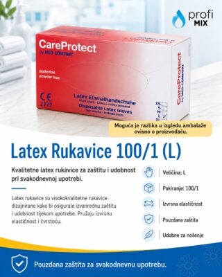RUKAVICE LATEX 100 komada L