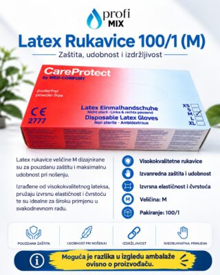 RUKAVICE LATEX 100 komada M