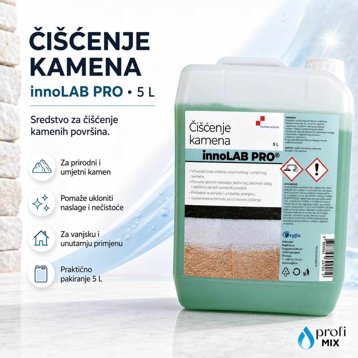 Kanister Inolab – čišćenje kamena 5L