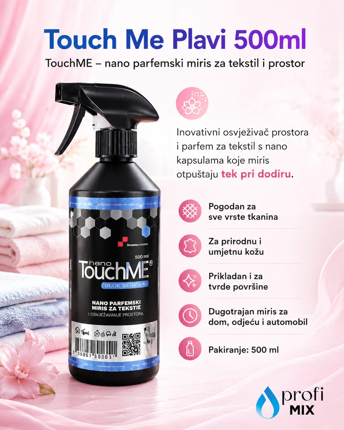 Touch Me Plavi 500ml