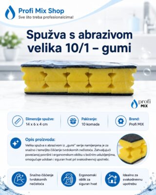 Spužva s abrazivom velika 10/1 - gumi