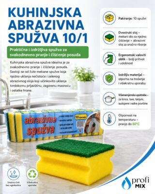 Kuhinjska abrazivna spužva 10/1