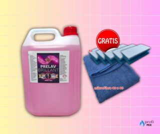 Kanister prelav brillant 5l GRATIS 5x spužva kuhinjska + mikrofibra 40x40