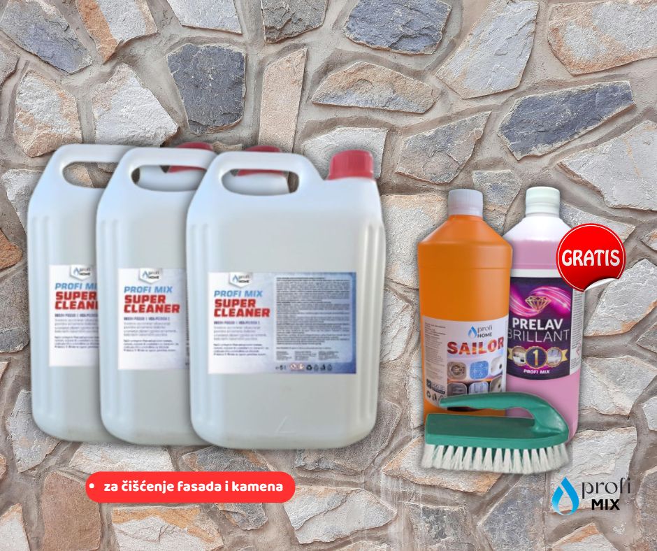 3x Super cleaner 5l GRATIS Prelav 1l + Sailor 1l + četka pegla