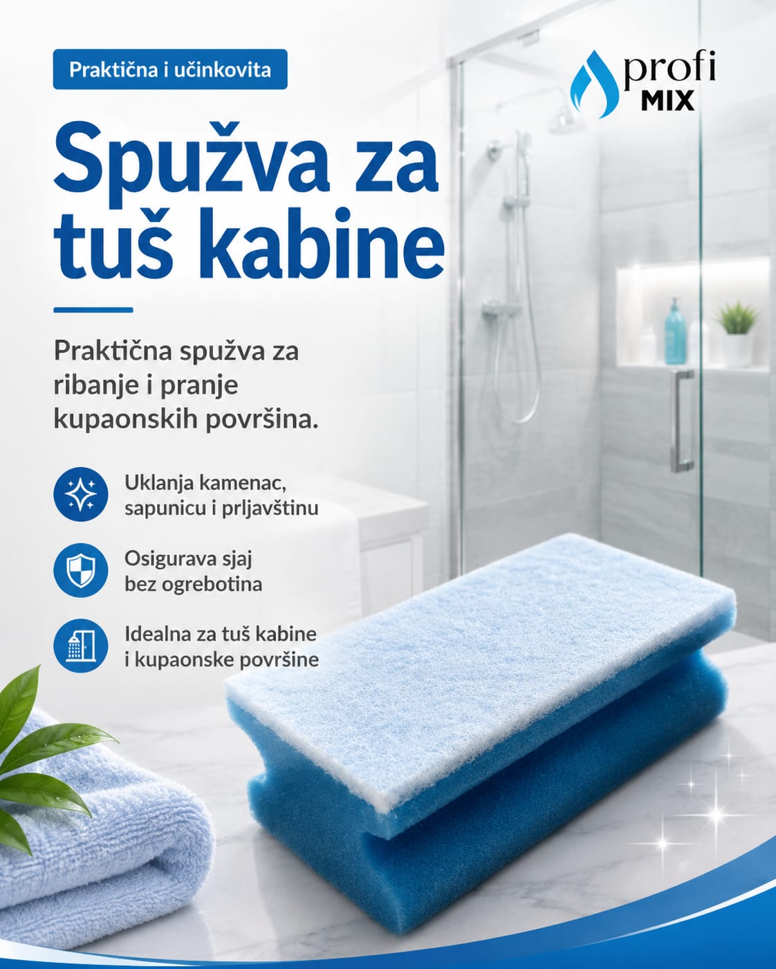 Spužva za tuš kabine