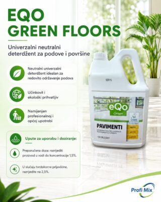 EQO GREEN FLOORS – Univerzalni neutralni deterdžent za podove i površine