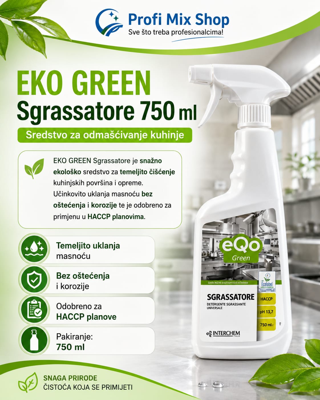 EKO GREEN sgrassatore 750ml