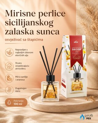 Mirisne perlice sicilijanskog zalaska sunca – osvježivač sa štapićima