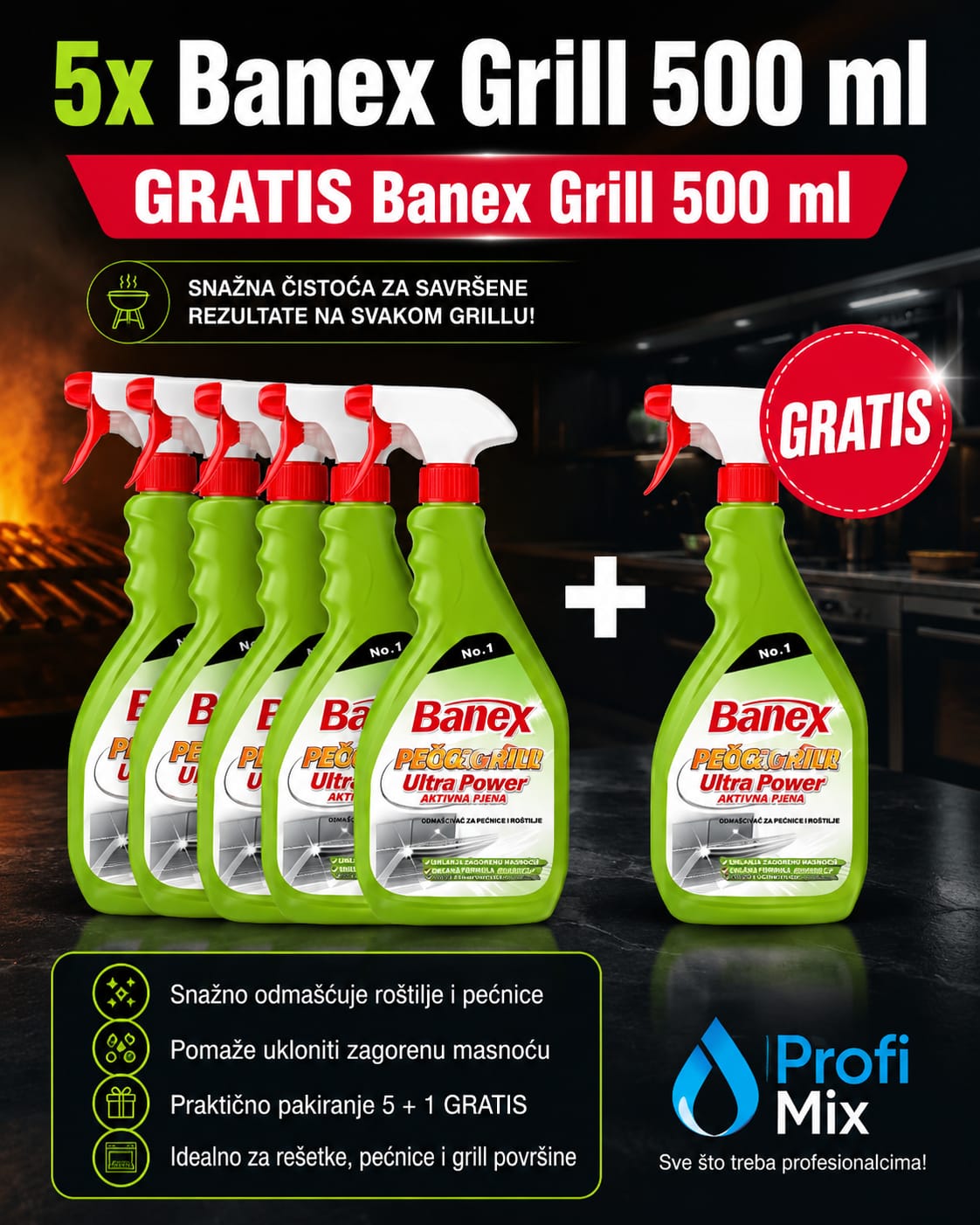 5x banex grill 500ml GRATIS banex grill 500ml