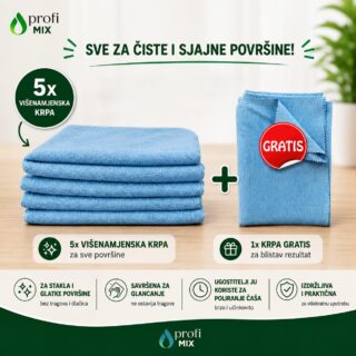 5x višenamjenska krpa GRATIS višenamjenska krpa