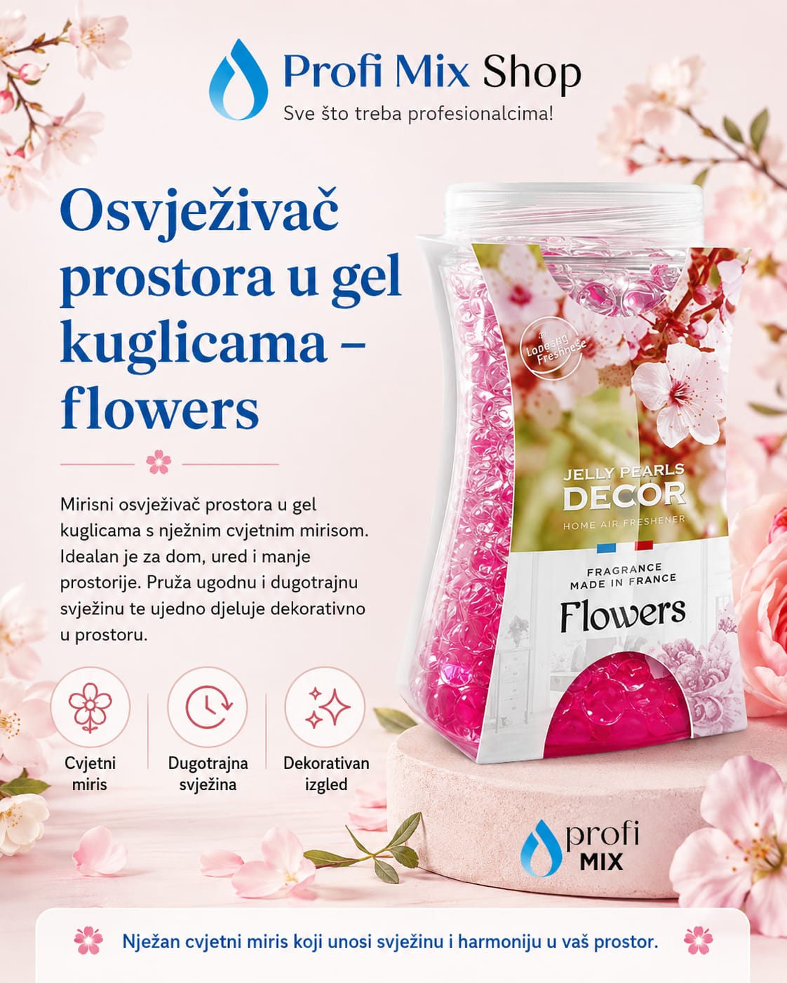 Osvježivač prostora u gel kuglicama - flowers