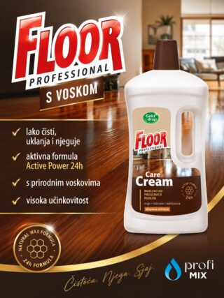 FLOOR professional Care Cream s prirodnim voskovima 1 L za čišćenje i njegu podova