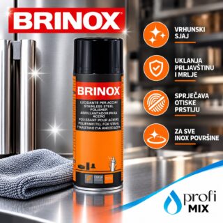 BRINOX sredstvo za zaštitu i poliranje inoxa, aerosol 400 ml