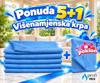 Ponuda 5+1 – pet višenamjenskih krpa za staklo i jedna krpa na poklon