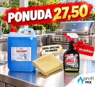 LUX FLOOR kanister 5 L i krpa Special PU Mikro uz CLEAN GRILL 750 ml na poklon