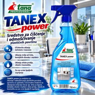 TANEX POWER 750 ml – Tana Professional sredstvo za čišćenje i odmašćivanje plastičnih površina