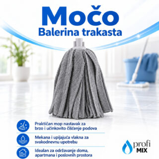 Močo Balerina trakasta – sivi mop nastavak za čišćenje podova