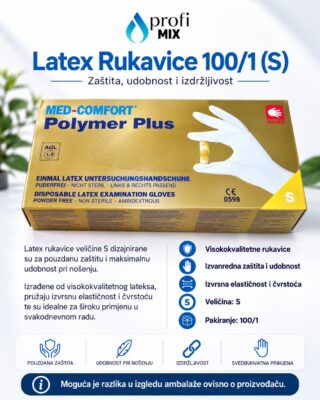 Latex rukavice S MED-COMFORT – 100/1