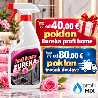 Eureka profi home 750 ml na poklon uz kupnju od 40 eura; besplatna dostava od 80 eura