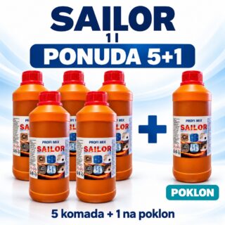 Pet boca Sailor 1 l i šesta ista boca na poklon – ponuda 5+1
