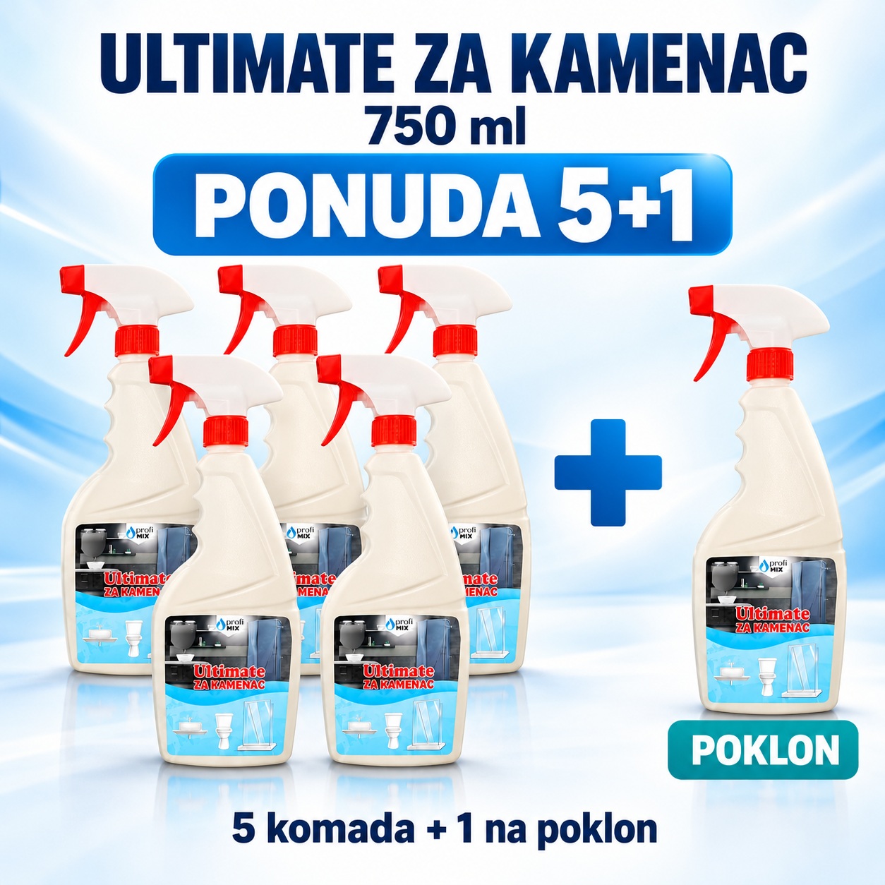 Pet boca Ultimate za kamenac 750 ml i šesta ista boca na poklon – ponuda 5+1